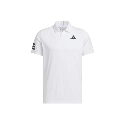 Adidas Tennis3 Полосы Поло Мужское Белый Черный
