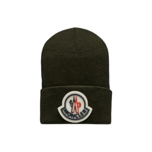 Moncler 100% PURE Шерстяные Шапки Мужские Темно-зеленый