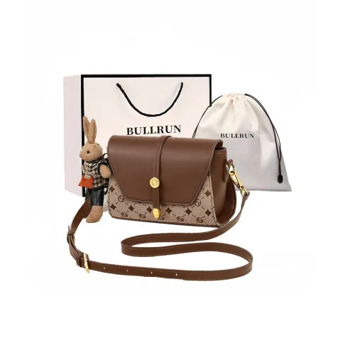 Bullrun Синтетическая кожа текстиль Mosaic Сумка на плечо Женская Кофейная