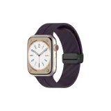 Фиолетовый, магнитная застежка, углеродное волокно с узором, стиль с канавками.