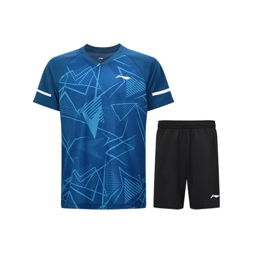 Подкладка Badminton series Бадминтон Джерси Комплект Унисекс Новый Деним Синий