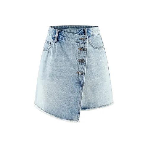 A21 Небесно-голубой Женские Джинсовые Короткие Юбки