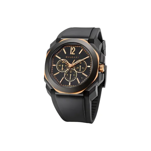 BVLGARI Наручные часы Автоматический Механический Механизм Резиновый Ремешок 41,5 мм Черный Циферблат Мужские часы