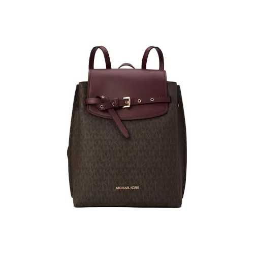 MICHAEL KORS Эмилия Рюкзак с кожаными вставками Женские Темно-коричневый Бургунди