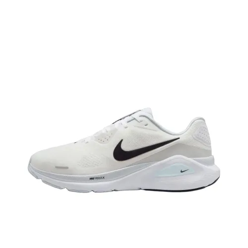 Nike Zoom Structure 26 Slip Устойчивый к истиранию Низкий Топ Беговые кроссовки Мужские Белый Черный