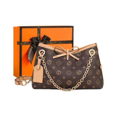 OUBOTE Сумка через плечо из синтетической кожи стандартная женская кофейного цвета