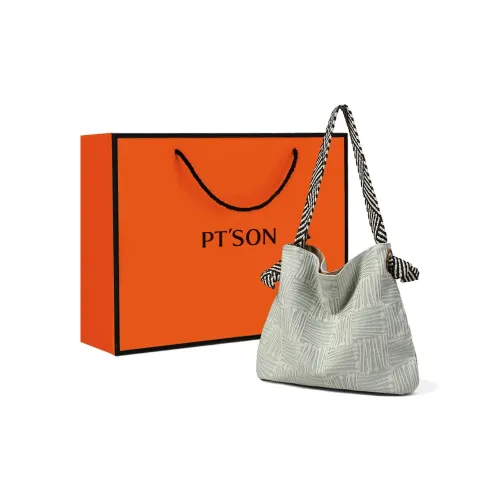 PT'SON Сумка через плечо из ткани женская светло-зеленая