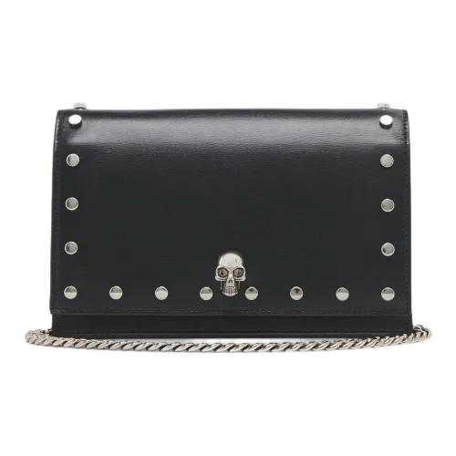 Alexander McQueen Черепа Коровья кожа Сумка на плечо Маленькая Женская Черная