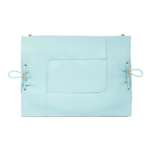 LANCEL Кожа Сумка через плечо Большая Женская Светло-Синяя