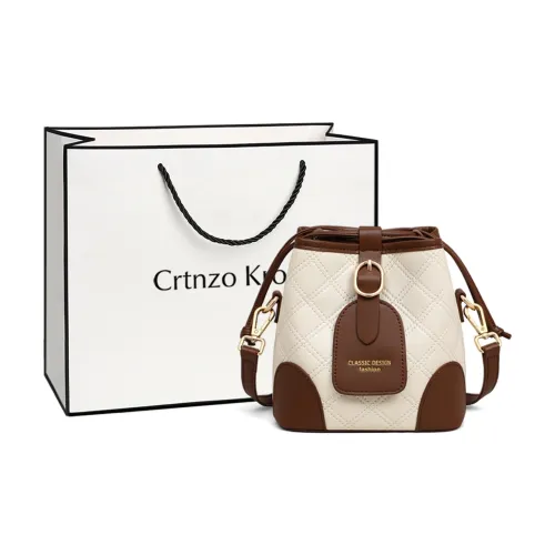 Crtnzo Kroez Сумка через плечо из коровьей кожи стандартная женская цвет экрю