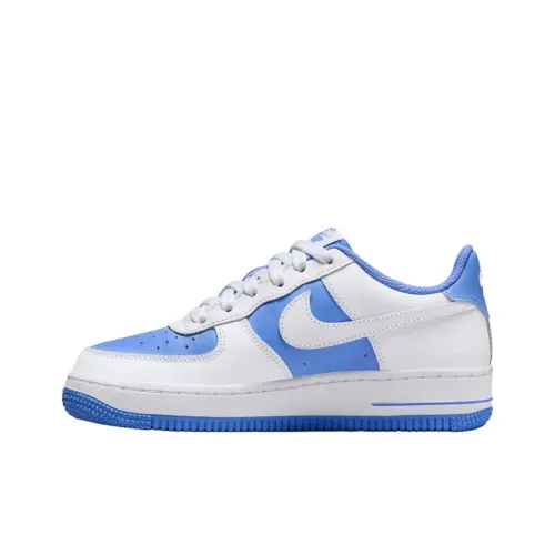 Nike Air FORCE 1 Slip-on Устойчивый к истиранию Низкий Топ Детские Скейтбординг Белый Синий