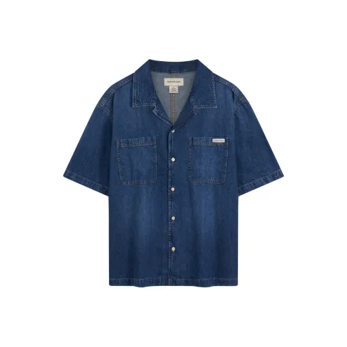 Calvin Klein X6X Джинсовый Синий Мужская Рубашка