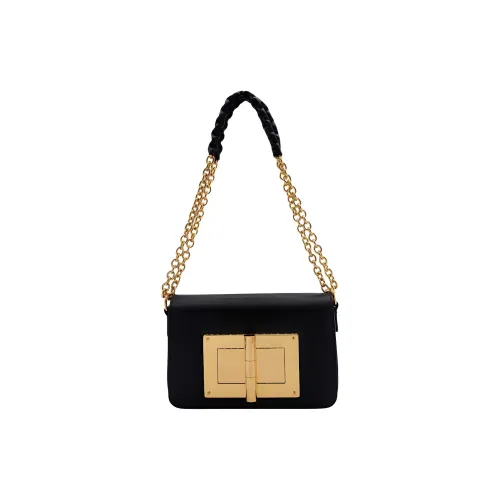 TF Кожа Сумка через плечо Стандартная Женская Черная