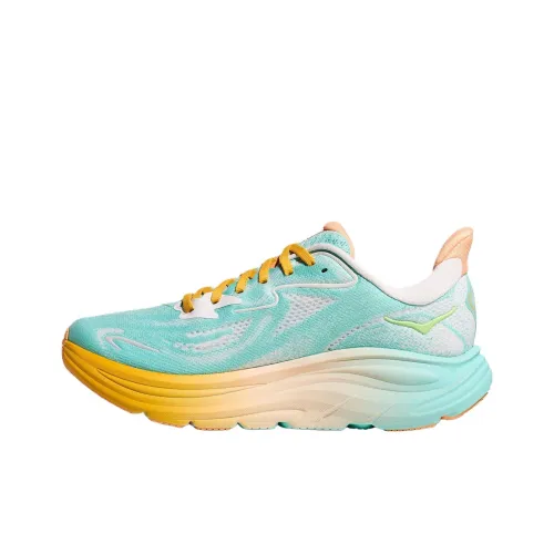 HOKA ONE ONE CLIFTON 10 Противоскользящие устойчивые к истиранию низкий топ беговые кроссовки мужские синий белый