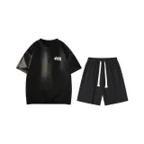 Чёрный топ + чёрные шорты