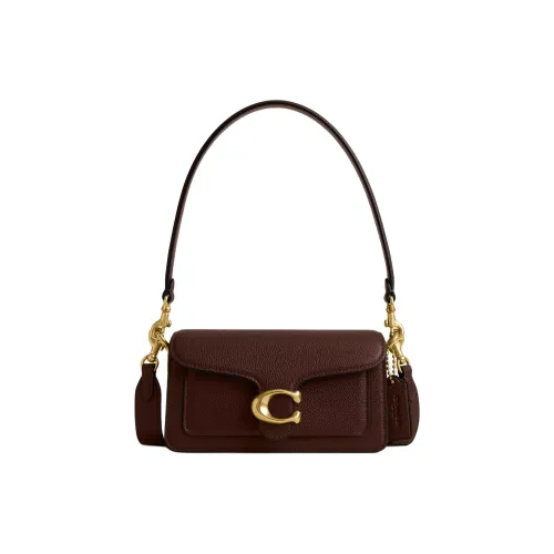 COACH Tabby Полированная кожа с галькой сумка через плечо маленькая сумка на плечо женская кленовый лист