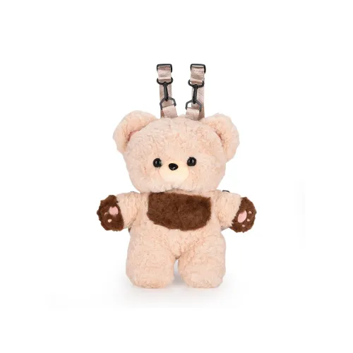 DCLOUD Плюшевый рюкзак женский бежевый коричневый