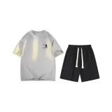 Фотиния Серый (Фотиния Серый Топ + Черные Шорты)