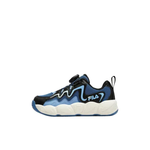 FILA KIDS Наследие FHT Детские баскетбольные кроссовки Low Топ Лунно-голубой/Черный Для дошкольников