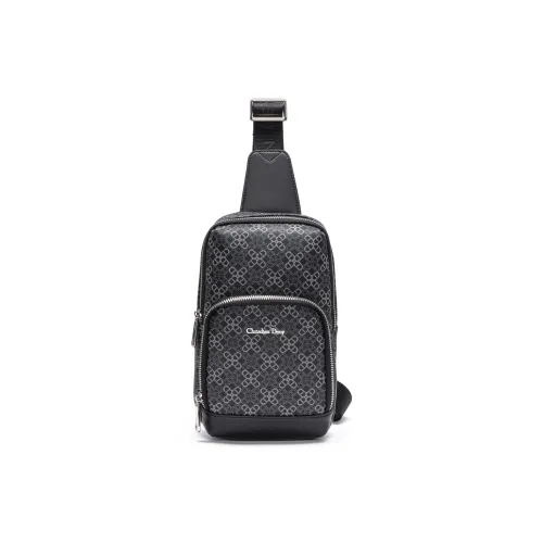 CHRISDIEN DENY Синтетическая кожа текстиль Mosaic Sling Сумка Мужская Черная