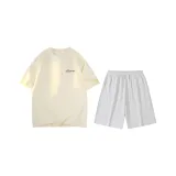 Абрикосовый топ + серые шорты