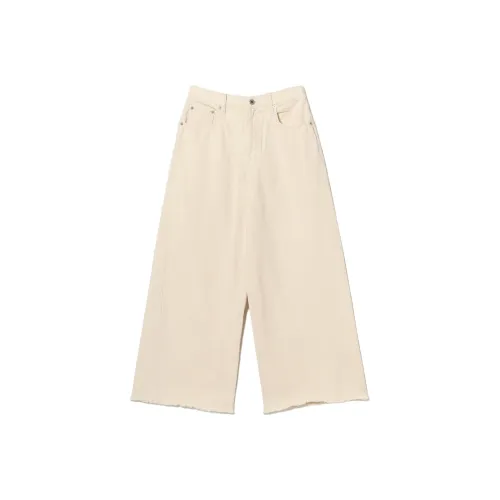 Beams Сливочный Женские Джинсы