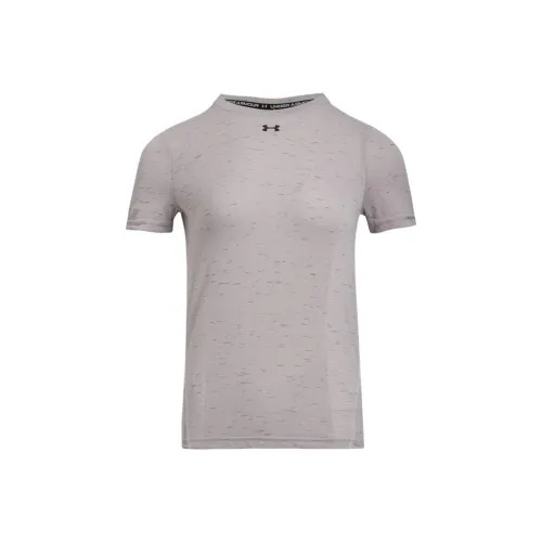 Under Armour Vanish Seamless Стандартная T-рубашка Женская Серый Розовый 009