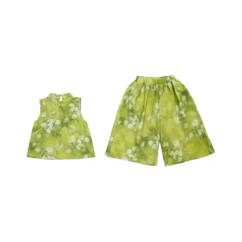 La Cergo Ханьфу 2 предмета комплект зеленый для детей 3-7 лет