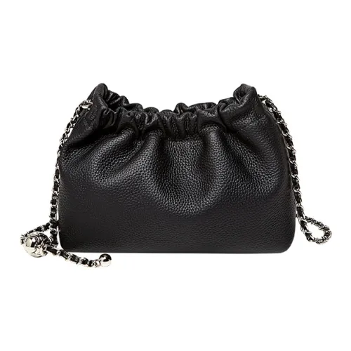 Narandu Cloud Сумка из натуральной коровьей кожи Сумка через плечо Женская Naples Абрикос Черный