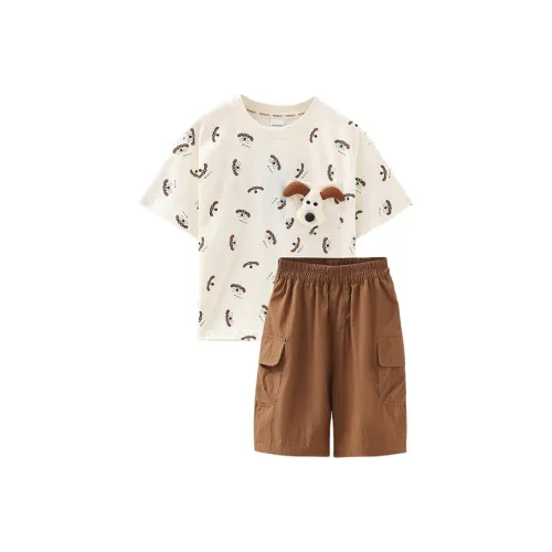 Mami Macca Повседневная спортивная одежда 2 предмета комплект Абрикос для детей 3-7 лет