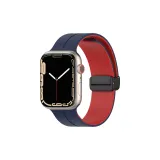 Полночь Синий Красный, Магнитная застежка с дизайном в виде прорези, Внутреннее отделение, Двухцветный