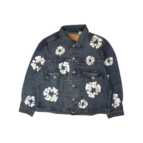 Denim Tears Co-brand Синий Мужской Джинсовые куртки