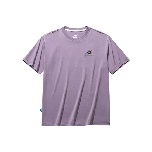 ANTA Life Collection T-Shirt Мужской Шелковый Серый Фиолетовый