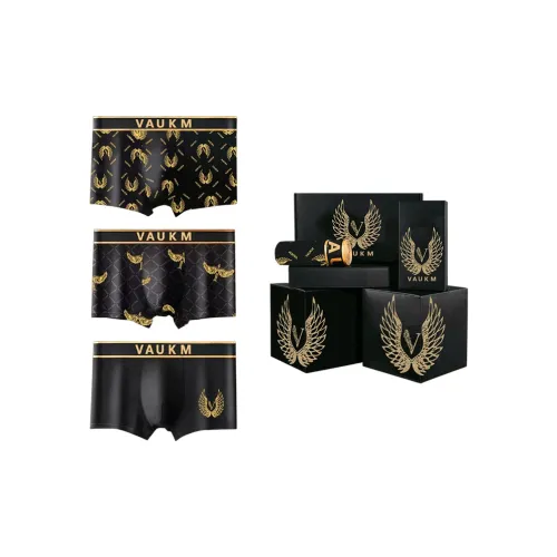 Gentle welcome Черный Золотой Квадрат + Готический + Саржа [Gift Box Set] Мужские Боксеры
