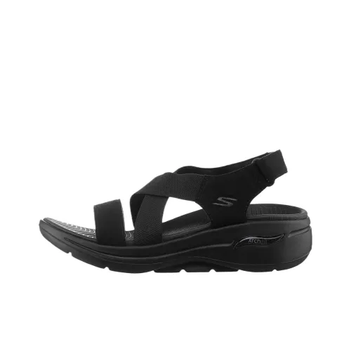 Skechers Go Walk Arch Fit Пляжные сандалии Женские Черный