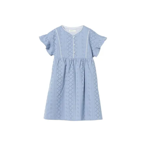 BEAMS Платье Морской синий для детей 3-7 лет