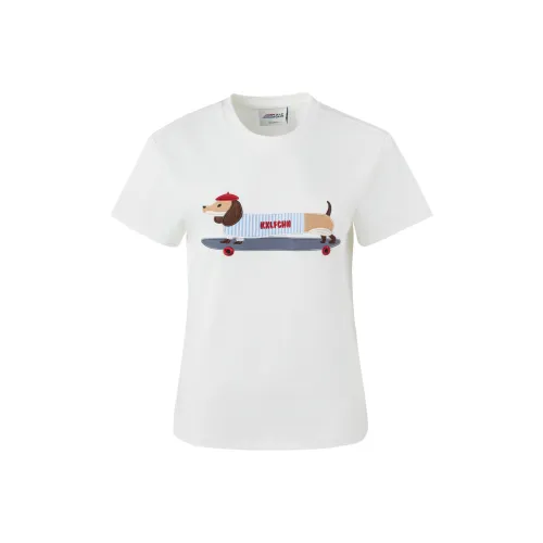 KXLFCHN Т-рубашка с оборванным рукавом женская