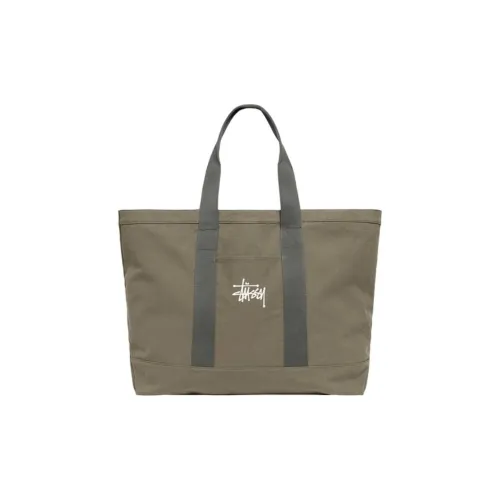 Stussy Ткань Тоут Сумка Сумка для покупок Сумка на плечо Унисекс Зеленый