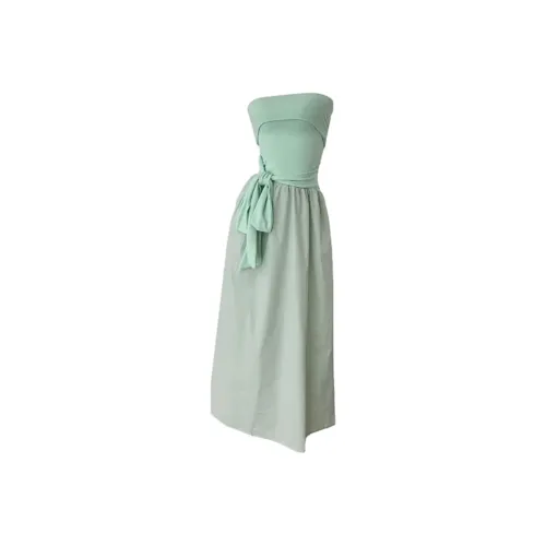 ADXKM Мятно-зеленые Женские Платья без рукавов