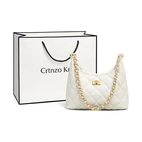 Crtnzo Kroez Коровья кожа Сумка через плечо Стандартная Женская Белая