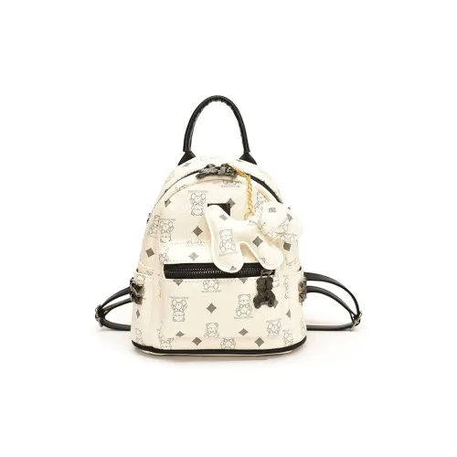 RIVMIND ПУ (полиуретан) Рюкзак Женские Черный Белый Бежевый Черный Розовый Коричневый