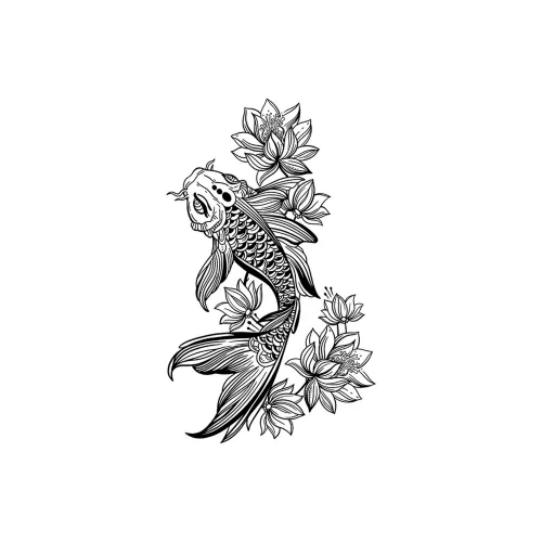 LIEJI Полиамид Bloom Травяной Tattoo Наклейка