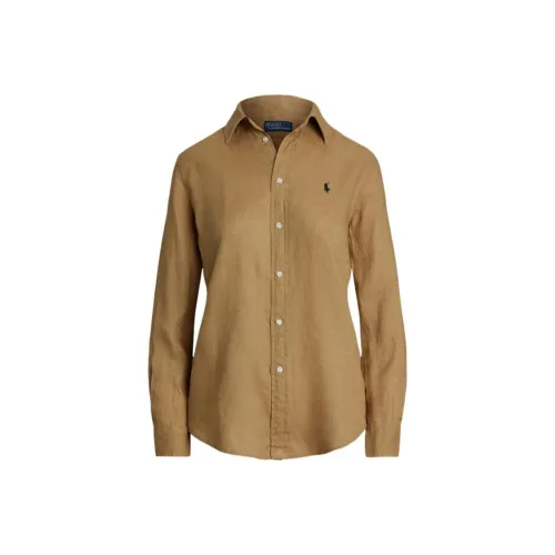 Polo Ralph Lauren FW25 Рубашка Женская Коричневая Желтая