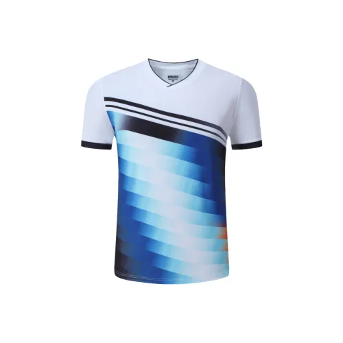 KPADB Синий с Белым Lettering Унисекс Бадминтонные Джерси