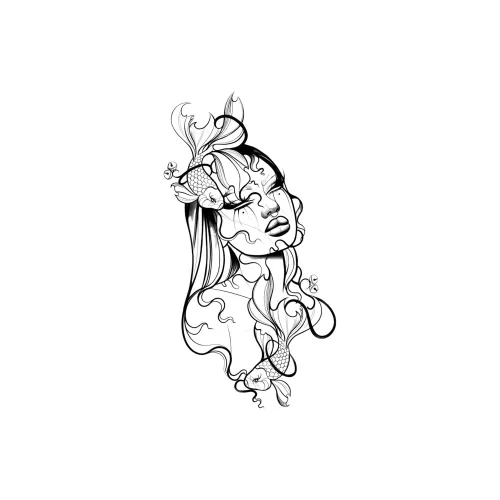 SHITIAN Карп Радость Фантастический Травяной Водонепроницаемый Временные татуировки