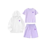 Белый + Фиолетовый + Черный [Набор из трех предметов, быстросохнущий]