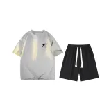 Фотиния Серый (Фотиния Серый Топ + Черные Шорты)