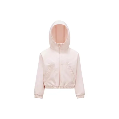 Moncler Куртки Пальто Prague С капюшоном Дождевая куртка Розовая Детская
