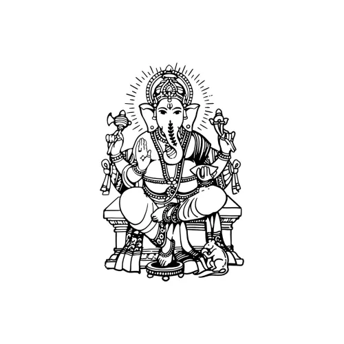 LIEJI Elephant GOD II Herbal Tattoo Sticker LIEJI Слон GOD II Травяной Тату Стикер