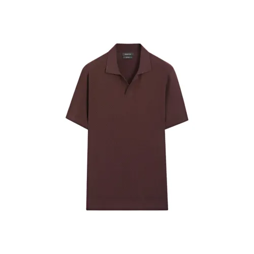 Massimo Dutti Бордо Бургунди Мужская Поло